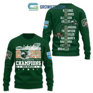 Ohio Bobcats 2023 Myrtle Beach Bowl Champions Hoodie Shirts Green Version