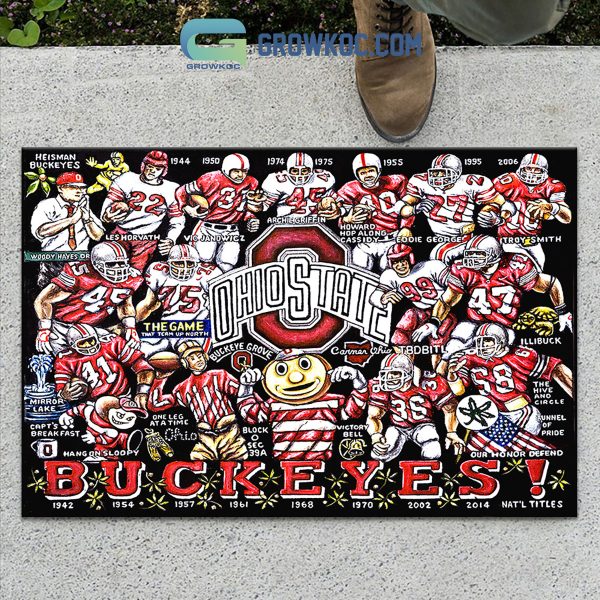 Ohio State Buckeyes Football History Legend Doormat