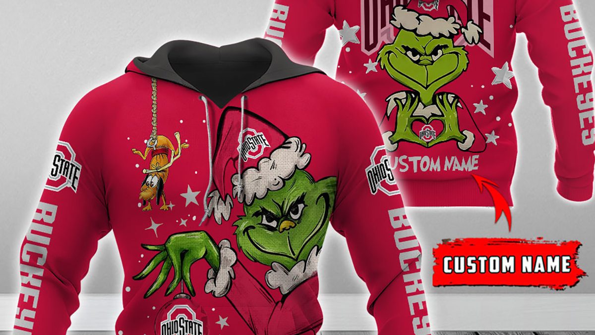 Gearhumans 3D Ohio State Buckeyes Custom Tshirt Hoodie Apparel Zip Hoodie / M Christmas Gift, Christmas Gift Ideas