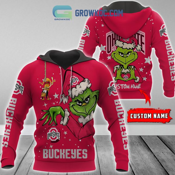 Ohio State Buckeyes Grinch Christmas Personalized NCAA Hoodie Shirts