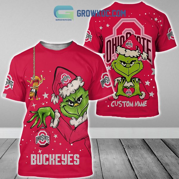 Ohio State Buckeyes Grinch Christmas Personalized NCAA Hoodie Shirts