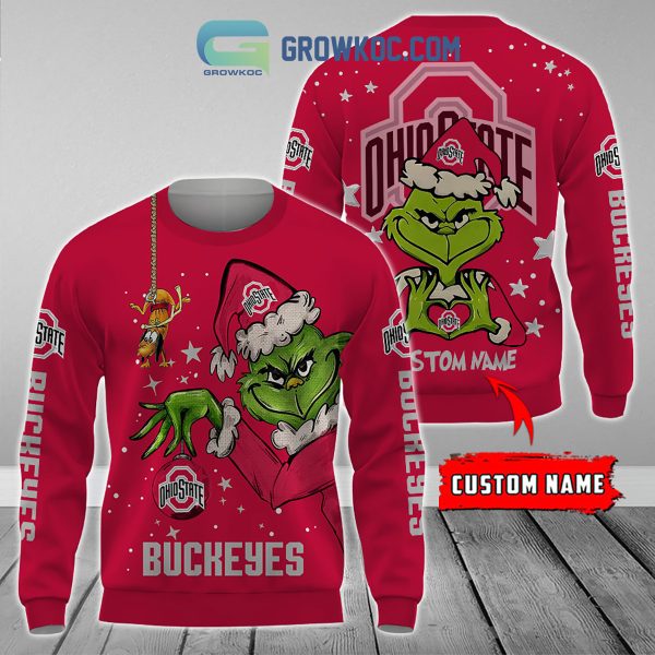 Ohio State Buckeyes Grinch Christmas Personalized NCAA Hoodie Shirts