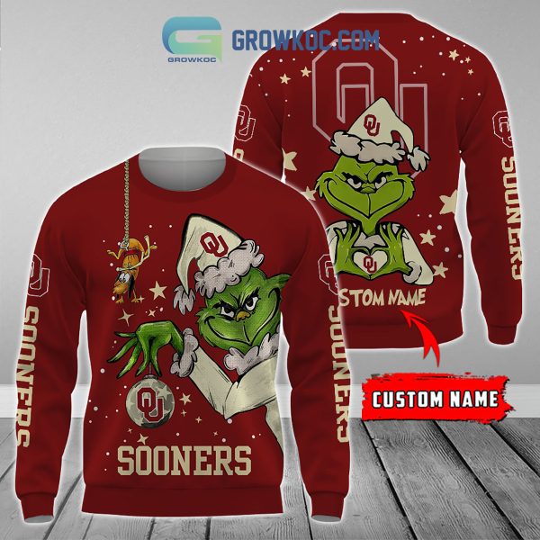 Oklahoma Sooners Grinch Christmas Personalized NCAA Hoodie Shirts