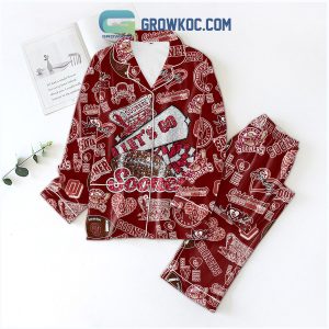 Oklahoma Sooners Let’s Go Sooners Polyester Pajamas Set Red Version