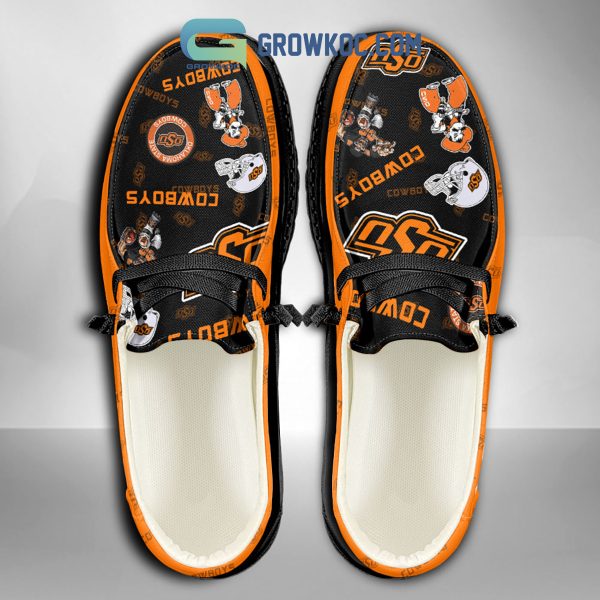Oklahoma State Cowboys Supporters Gift Merry Christmas Custom Name Hey Dude Shoes