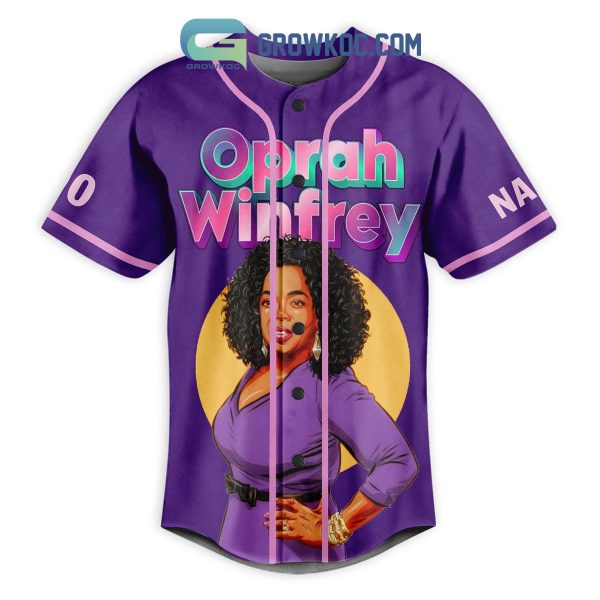 Oprah Winfrey Strong Independent Woman Personalized Baseball Jersey