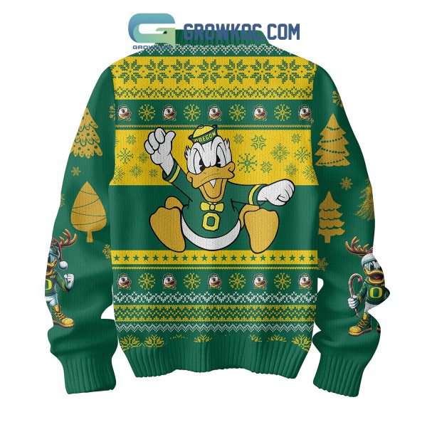 Oregon Ducks Donald Duck Christmas Ugly Sweater