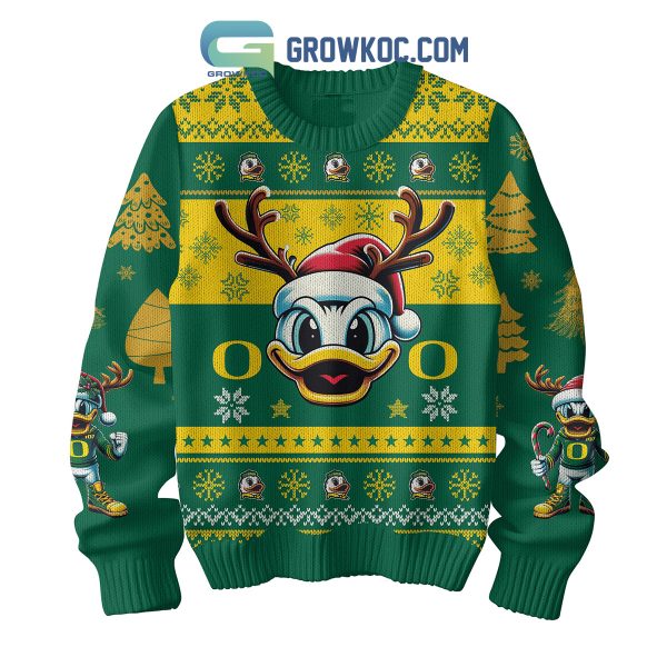 Oregon Ducks Donald Duck Christmas Ugly Sweater