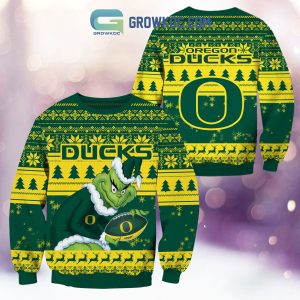 Oregon Ducks Grinch NCAA Christmas Ugly Sweater