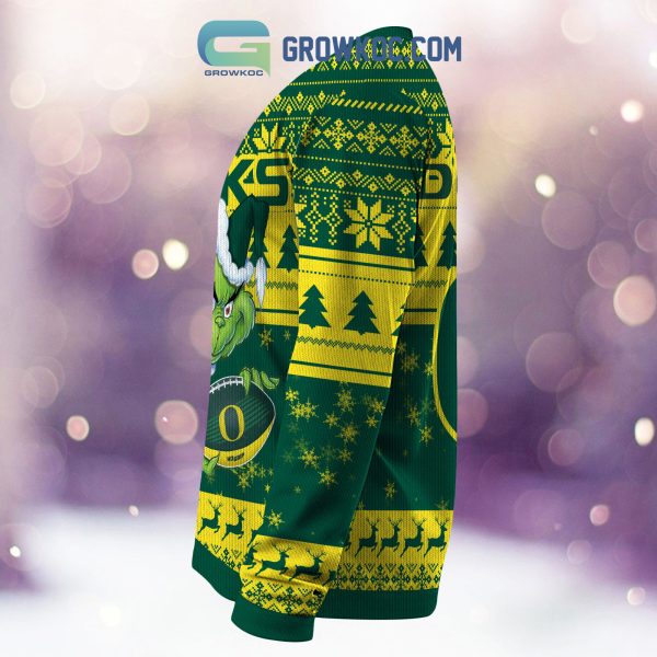 Oregon Ducks Grinch NCAA Christmas Ugly Sweater