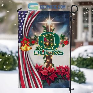 Oregon Ducks NCAA Jesus Christmas House Garden Flags