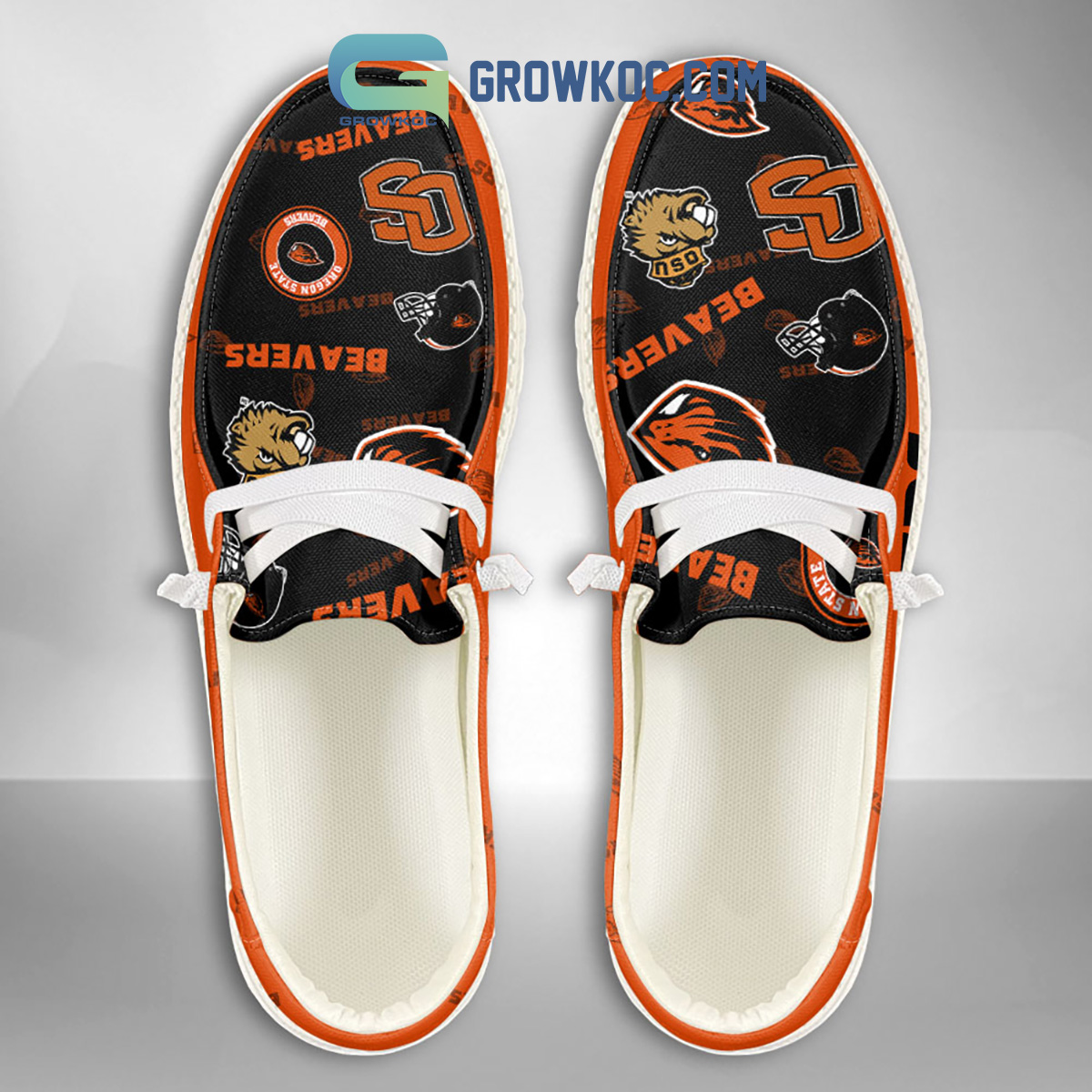 Oregon State Beavers Supporters Gift Merry Christmas Custom Name Hey Dude Shoes
