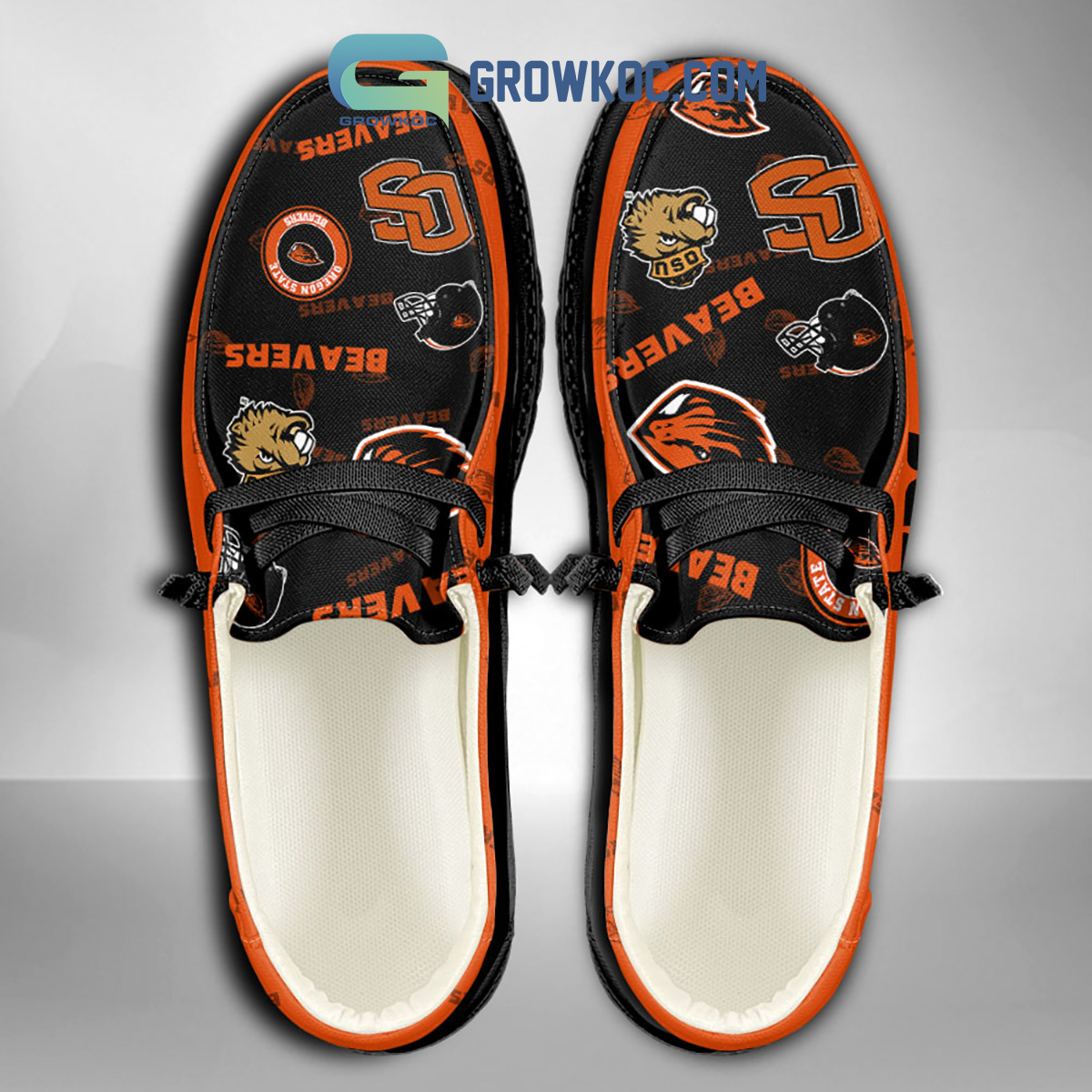 Oregon State Beavers Supporters Gift Merry Christmas Custom Name Hey Dude Shoes