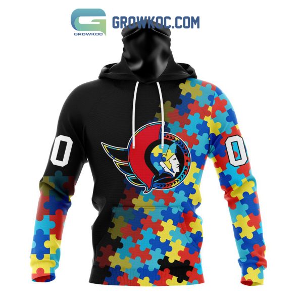 Ottawa Senators Puzzle Design Autism Awareness Personalized Hoodie Shirts