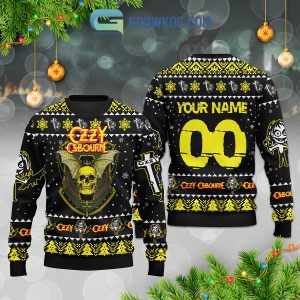 Ozzy Osbourne Crazy Train Personalized Christmas Ugly Sweater