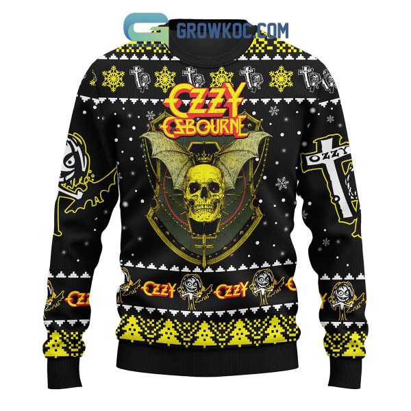 Ozzy Osbourne Crazy Train Personalized Christmas Ugly Sweater