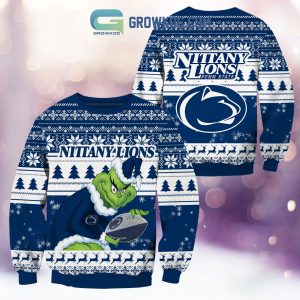Penn State Nittany Lions Grinch NCAA Christmas Ugly Sweater