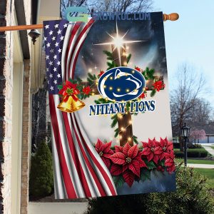 Penn State Nittany Lions NCAA Jesus Christmas House Garden Flags