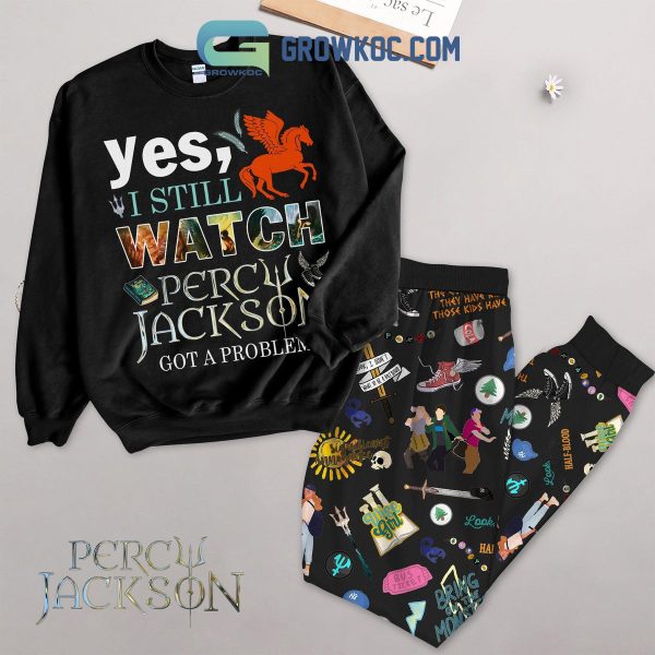 Percy Jackson I Still Watch Fleece Pajamas Set Long Sleeve