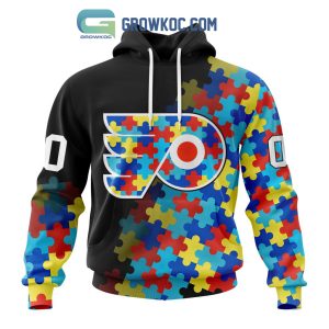 Philadelphia Flyers Puzzle Design Autism Awareness Personalized Hoodie Shirts
