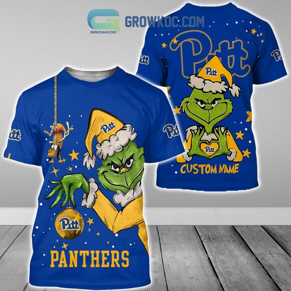 Pittsburgh Panthers Grinch Christmas Personalized NCAA Hoodie Shirts