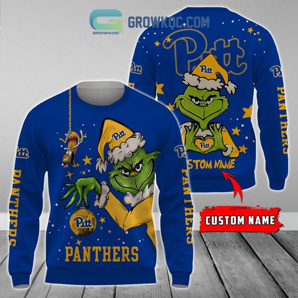 Pittsburgh Panthers Grinch Christmas Personalized NCAA Hoodie Shirts