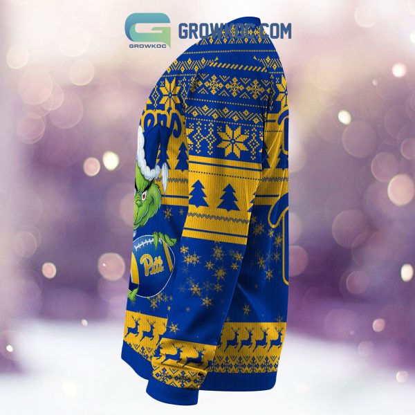 Pittsburgh Panthers Grinch NCAA Christmas Ugly Sweater