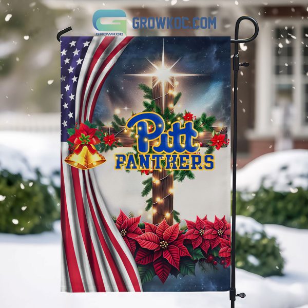 Pittsburgh Panthers NCAA Jesus Christmas House Garden Flags