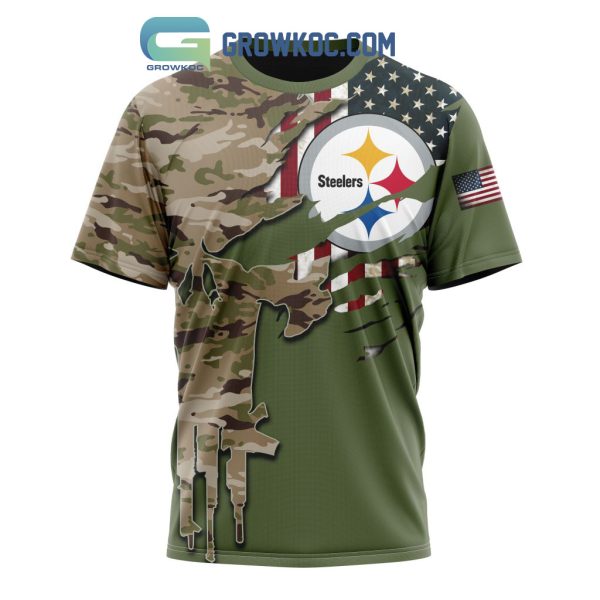 Pittsburgh Steelers Personalized Veterans Camo Hoodie Shirt