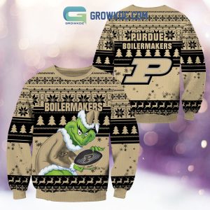 Purdue Boilermakers Grinch NCAA Christmas Ugly Sweater