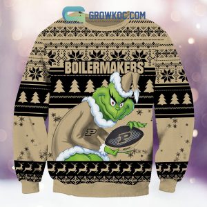 Purdue Boilermakers Grinch NCAA Christmas Ugly Sweater