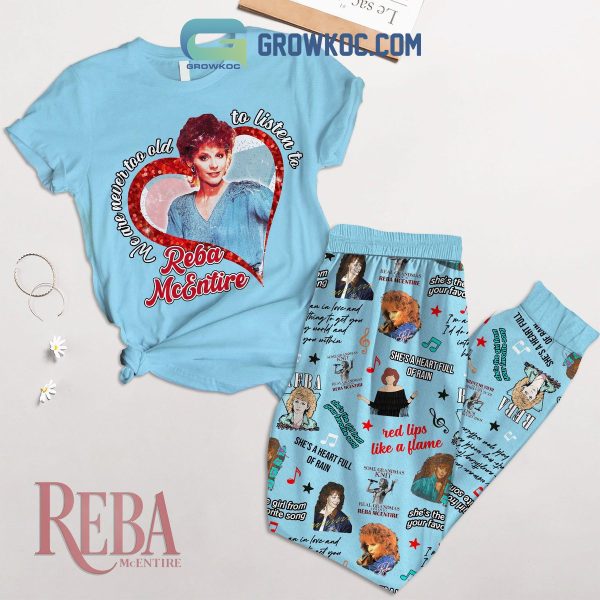 Reba McEntire A Heart Full Of Rain Fleece Pajamas Set