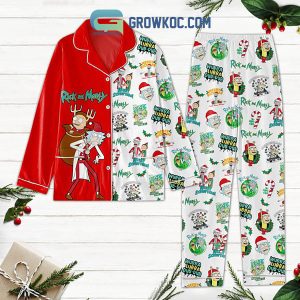 Rick And Morty Wubba Lubba Dub Dub Christmas Polyester Pajamas Set
