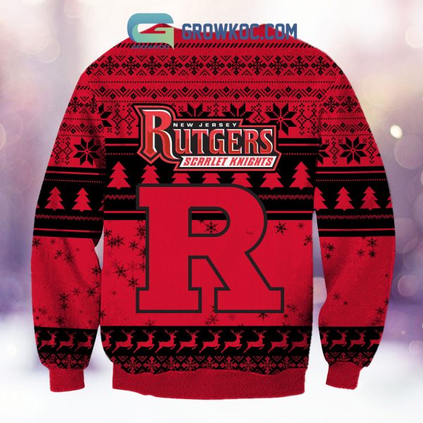 Rutgers Scarlet Knights Grinch NCAA Christmas Ugly Sweater