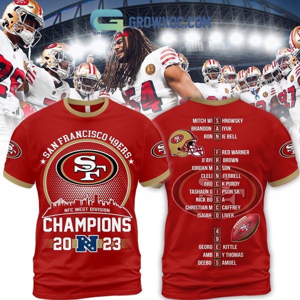San Francisco 49ers 2023 NFC West Divison Champions Hoodie Shirts