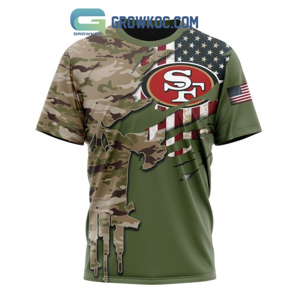 San Francisco 49ers Personalized Veterans Camo Hoodie Shirt