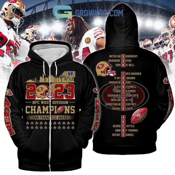 San Francisco 49ers Puzzle NFC West Divison Champions 2023 Hoodie Shirts