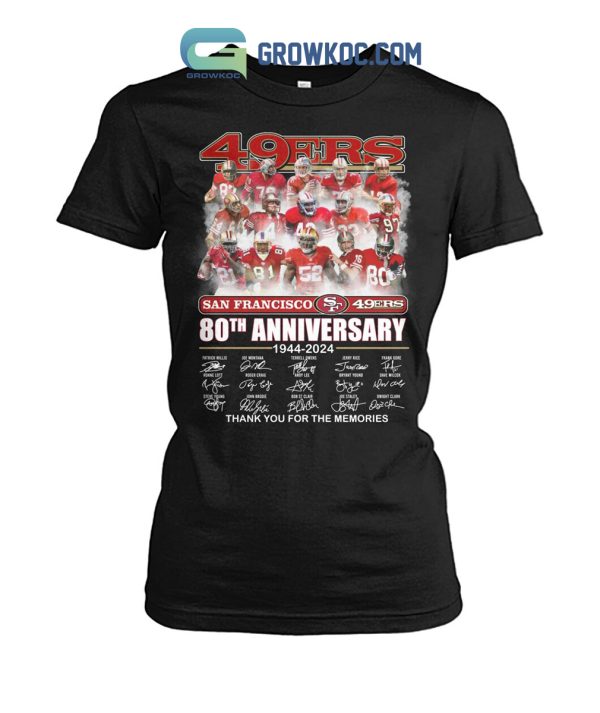 San Francisco 49ers 80th Anniversary Memories T-Shirt