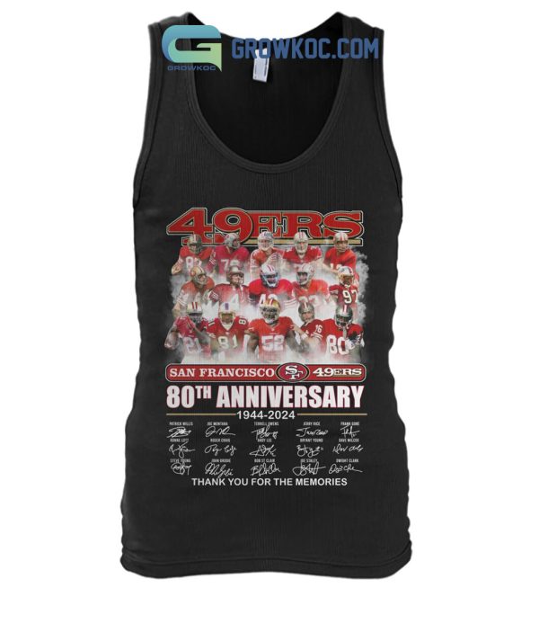 San Francisco 49ers 80th Anniversary Memories T-Shirt