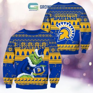 San Jose State Spartans Grinch NCAA Christmas Ugly Sweater