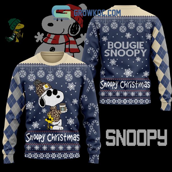 Snoopy Christmas Bougie Snoppy Season’s Greetings Ugly Sweater