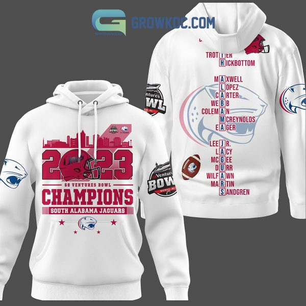 South Alabama Jaguars 68 Ventures Bowl 2023 Hoodie Shirts White