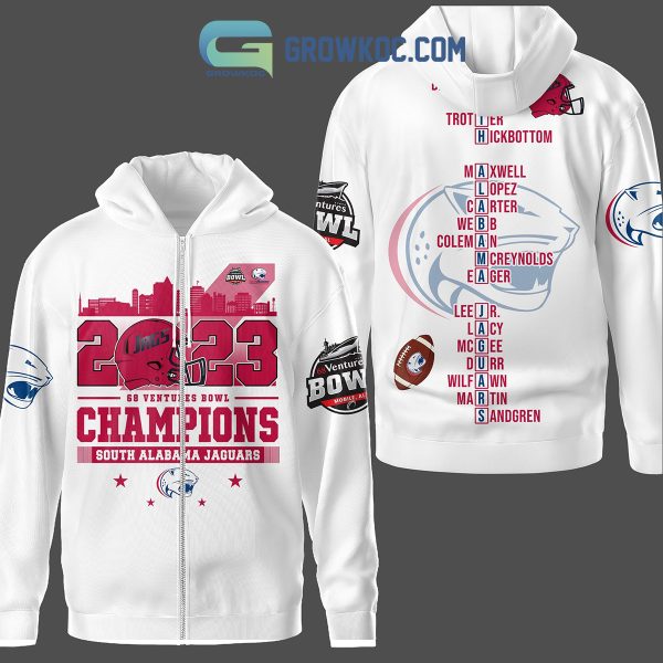 South Alabama Jaguars 68 Ventures Bowl 2023 Hoodie Shirts White