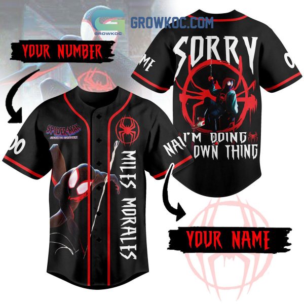 Spiderman Miles Morales Personalized Baseball Jersey