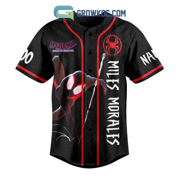 Spiderman Miles Morales Personalized Baseball Jersey