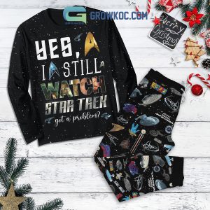 Star Trek I Still Watch Christmas Fleece Pajamas Set Long Sleeve