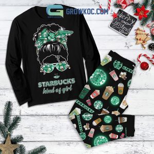 Starbucks Kind Of Girl Christmas Happy Holiday Fleece Pajamas Set