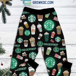 Starbucks Kind Of Girl Christmas Happy Holiday Fleece Pajamas Set