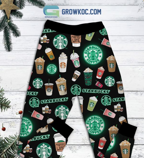 Starbucks Kind Of Girl Christmas Happy Holiday Fleece Pajamas Set