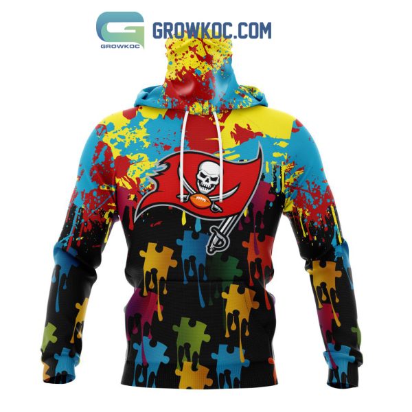 Tampa Bay Buccaneers Personalized Autism Awareness Puzzle Painting Hoodie Shirts